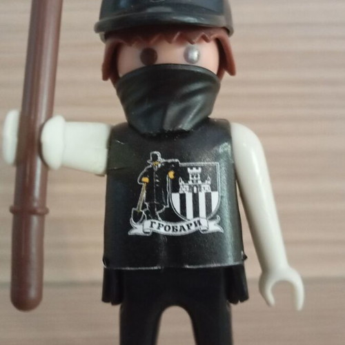 Playmobil PAOK Fan Figure like new with team flag