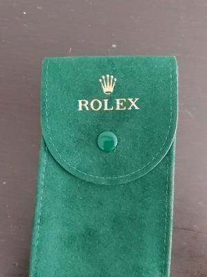 Rolex αυθεντική δερμάτινη θήκη για μεταφορά ρολογιού πράσινη καινούργια