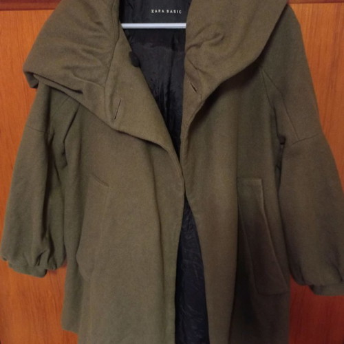Zara coat used, olive color, alpha line, size L