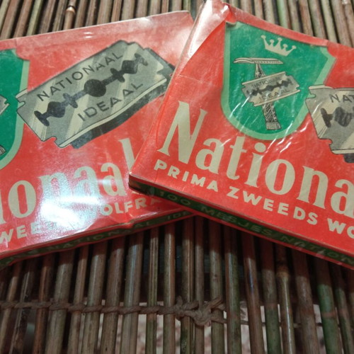 National Ideaal vintage safety razors used, 3 pieces