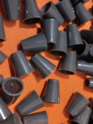 Cord end caps new, 50 pieces, graphite color