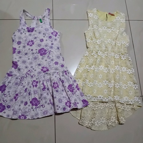 Girls' dress set used, 2 dresses for 10 years old