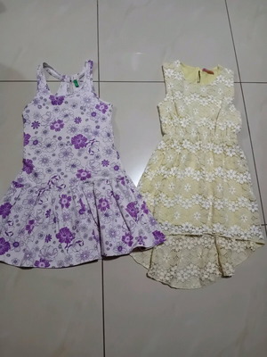 Girls' dress set used, 2 dresses for 10 years old