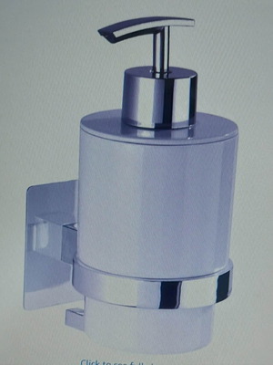 WENKO Turbo-Loc Soap Dispenser with Quadro Attachment, New, 250ml