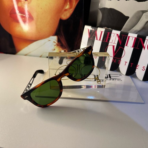 Vintage sunglasses made in France new, tortoiseshell frame with green lenses