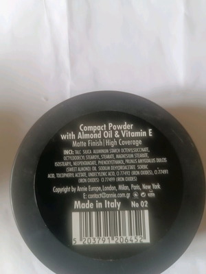 Powder No2 used, applied twice