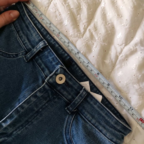 Hello Kitty denim jeans used, Y2K aesthetic, blue