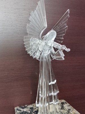 LG Musical Angel Violin ακρυλικό αγαλματίδιο αγγέλου, 45 εκ.