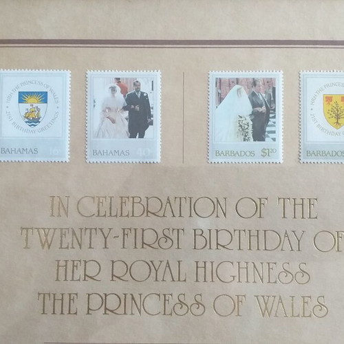 Framed Stamp Collection of Wales New