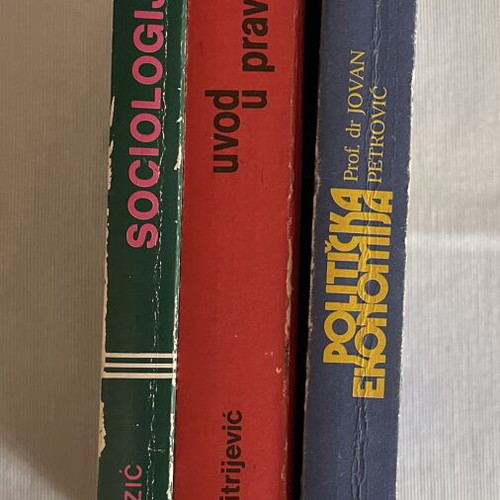 Vintage Serbian Academic Books set of 3, like new, social sciences and law