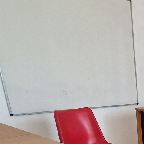 Whiteboard with aluminum frame used, 90x90 cm, single or set of 2
