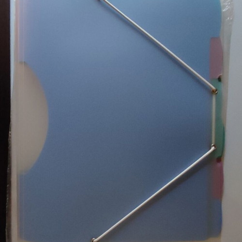 P.P. folder with 6 colored A4 dividers new