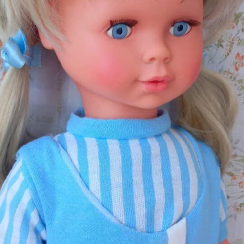 Vintage Zapf doll 56 cm like new, mechanical, 70s