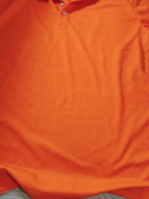 Unisex shirt with collar orange like new, size XXL