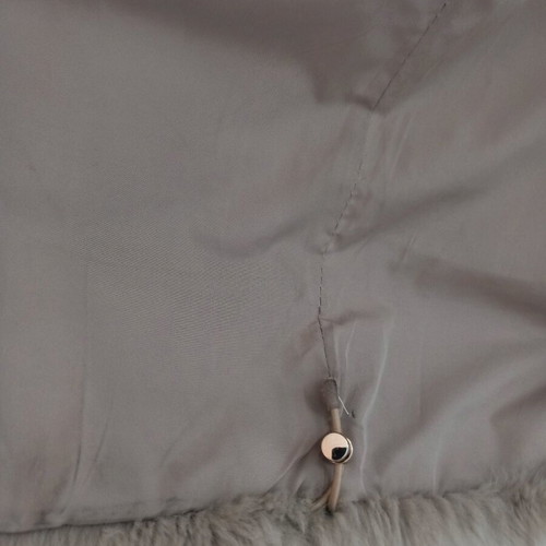 Arma leather rabbit fur coat like new, grey-beige, size S