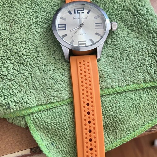 Watch like new, unisex, orange strap