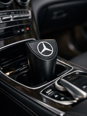 Mercedes 3D Printed Car Cup Holder Trash Bin