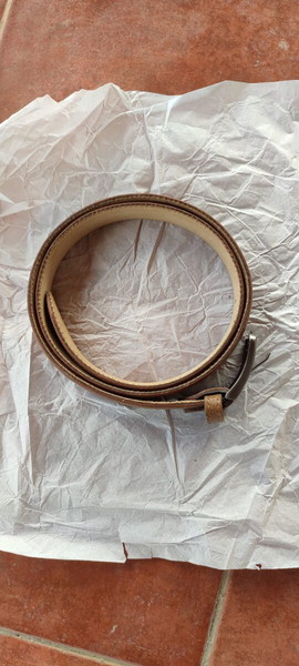 Brown leather belt