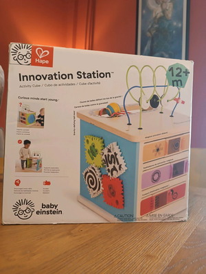 Hape Innovation Station wooden activity cube like new