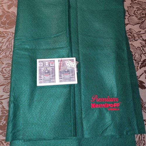 Nemiroff Premium poker felt set new, 120x120 cm, 2 decks, dice