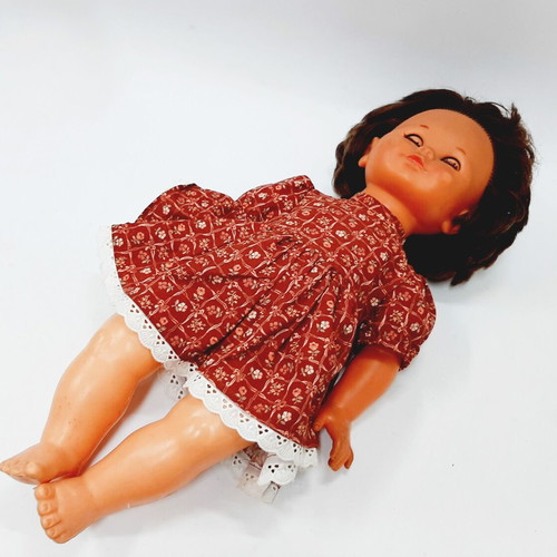 Vintage doll 60s rubber and early plastic with original dress
