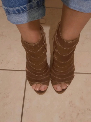 Women's sandals used, brown, size 38, comfortable and stable