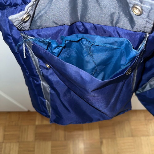 Converse All Star Puffer Jacket used, blue and grey, men's L/XL