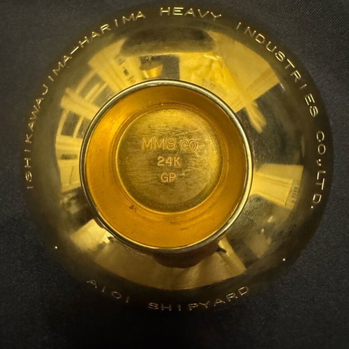 Sake Cup Expo '70 24K Gold Plated Like New