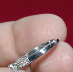 Solitaire ring used, silver 925, size 55