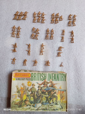 Φιγούρες Matchbox British Infantry P-5001 κλίμακα 1:76 vintage 1976 σαν καινούργιο