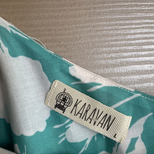 Karavan dress with one shoulder like new, turquoise, size L