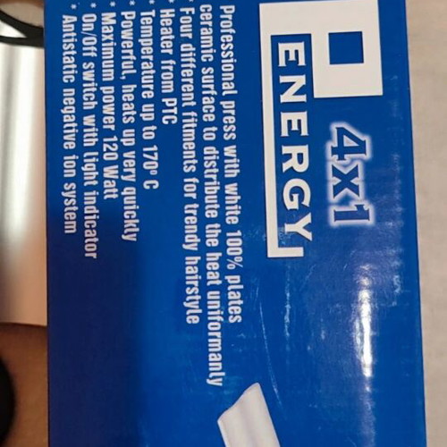 Energy 4x1 Professional Hair Straightener with 4 Interchangeable Plates, new