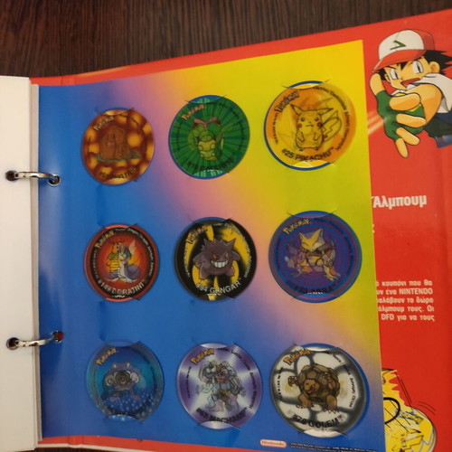 Pokemon tazos complete set with album