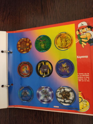 Pokemon tazos complete set with album