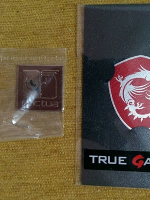 Noctua MSI True Gaming μεταλλικά αυτοκόλλητα badges καινούργια