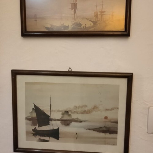 Lithography prints like new, set of 2, sizes 34x26 and 36x25