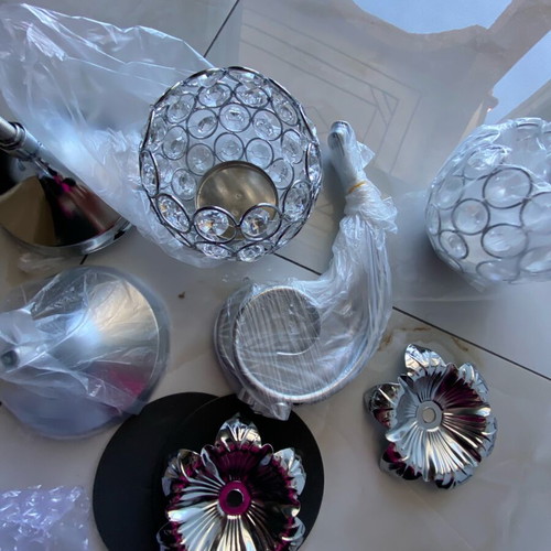 Candlestick with crystal stones new