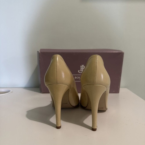 J. Bournazos Leather Pumps Nude with Buckle New