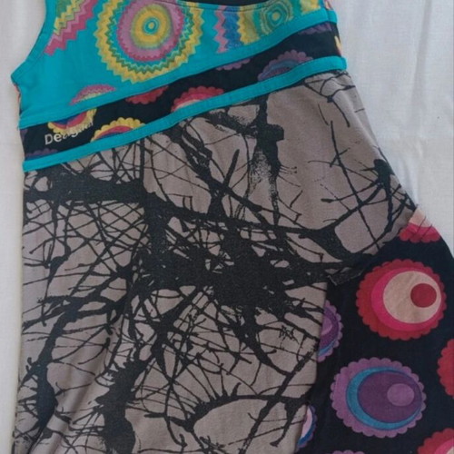 Desigual mako dress size XS like new, colorful, 100% cotton