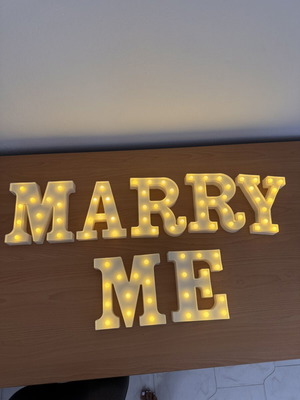 Led Letter Lights Marry Me like new