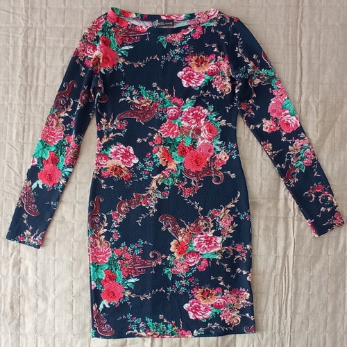 Anel printed short stretch dress like new, multicolor