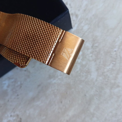 Season Steel women's watch with mesh bracelet, rose gold and petrol dial, like new