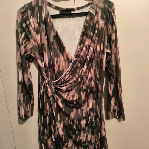 Mini long-sleeve elastic dress new multicolor green