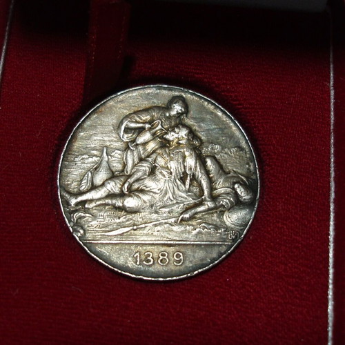 Serbia Red Cross Silver Medal 1912-13 used