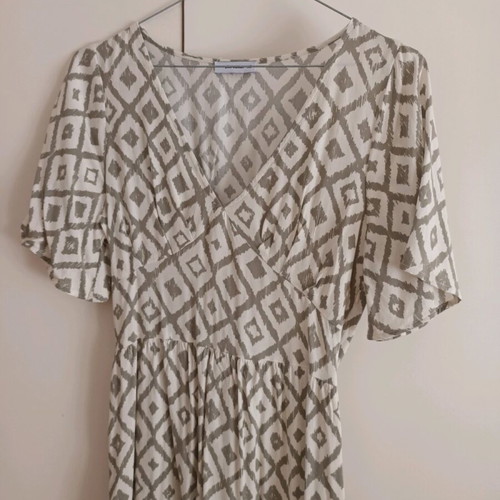 Pink Woman Summer Dress like new, beige and green, size XS