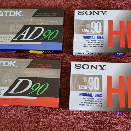 Sony and TDK audio cassettes, set of 4