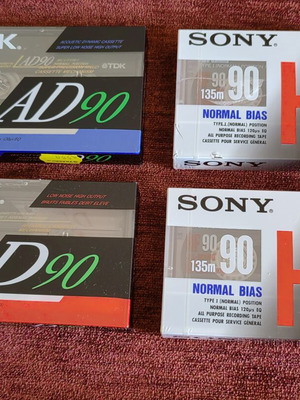 Ηχητικές κασέτες Sony και TDK, σετ 4 τεμαχίων