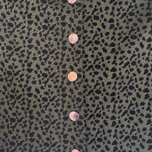 Mini skirt Zara like new, green-black animal print, size L