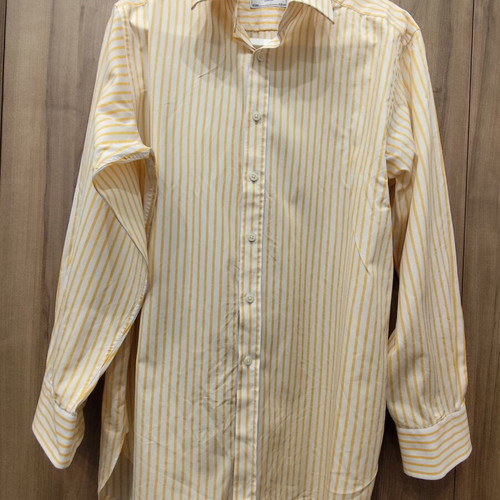 Charles Tyrwhitt striped yellow shirt, 100% cotton, size 16/34in