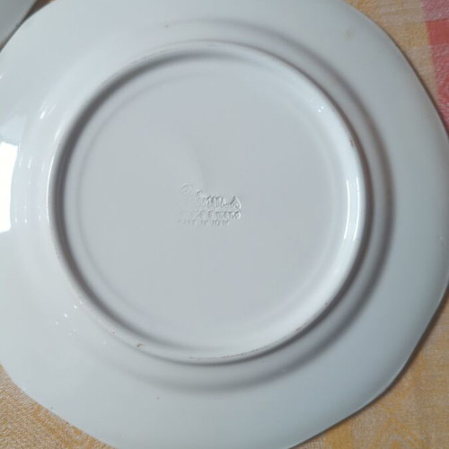 Primula set used plates, platter and salad bowl